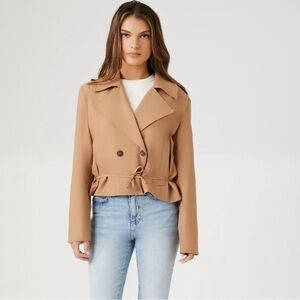 - Shell: 74% polyester, 20% rayon, 6% spandex

- Lining: 100% polyester